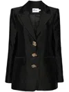 Self-portrait Taffeta Blazer In Black