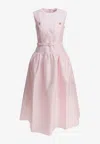 Self-portrait Taffeta Midi Dress In Pink