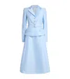 Self-portrait Midi Taffeta Dress In Blue