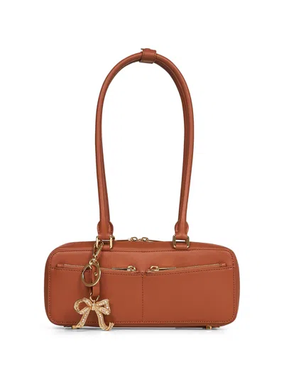 SELF-PORTRAIT TAN BAGUETTE SHOULDER BAG