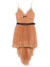 Self-portrait Self Portrait Tan Dot Mesh Mini Dress