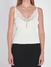 Self-portrait Self Portrait Women Lace Trim Knit Top In White
