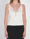 Self-portrait Self Portrait Women Lace Trim Knit Top In White