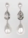 Self-portrait Pearl Crystal Droplet Earrings