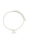 Self-portrait Silver Crystal Tennis Necklace In Silver