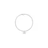 Self-portrait Women Tennis Necklace With Bow Pendant In Metallic