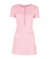 Self-portrait Womens Bead-embellished Short-sleeve Knit Mini Dress Pink In Pink