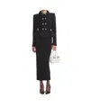 Self-portrait Texture Knitted Ruffled Mid-length Dress In Black