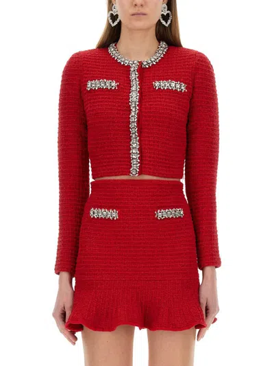 SELF-PORTRAIT SELF-PORTRAIT TEXTURED KNIT CARDIGAN