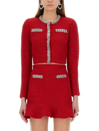 SELF-PORTRAIT SELF-PORTRAIT TEXTURED KNIT CARDIGAN