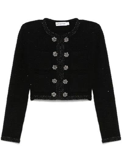 SELF-PORTRAIT TEXTURED KNIT JACKET