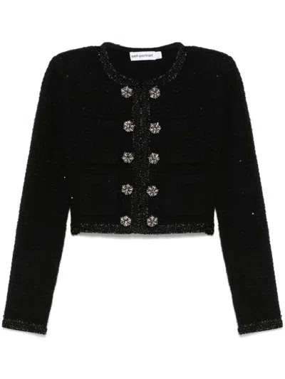 SELF-PORTRAIT SELF-PORTRAIT TEXTURED KNIT JACKET