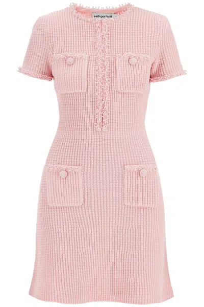 SELF-PORTRAIT BOUCLÈ MINI DRESS