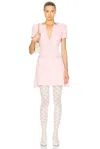 Self-portrait Womens Bead-embellished Short-sleeve Knit Mini Dress Pink In Pink