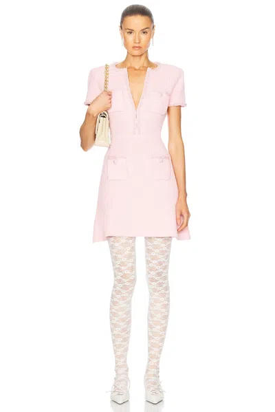 SELF-PORTRAIT TEXTURED KNIT MINI DRESS