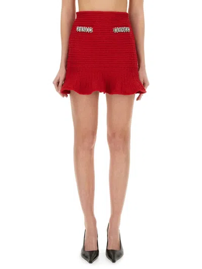 SELF-PORTRAIT SELF-PORTRAIT TEXTURED KNIT SKIRT