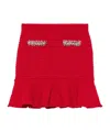 Self-portrait Textured Knit Mini Skirt In Red