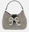 SELF-PORTRAIT THE BOW EMBELLISHED LEATHER-TRIMMED TOTE BAG