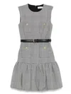 Self-portrait Self Portrait Women Prince Of Wales Check Mini Dress In Gray