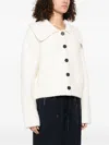 Self-portrait Thick-knit Cardigan In Neutrals