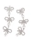 Self-portrait Tiered Earrings With Crystal Bow