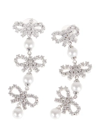 Self-portrait Tiered Earrings With Crystal Bow