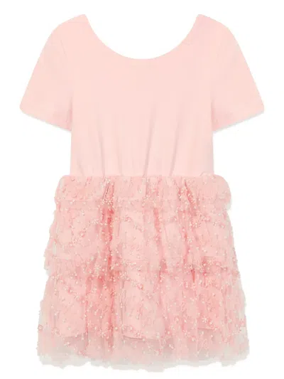 Self-portrait Kids' Tiered Ruffled Dress In Pink
