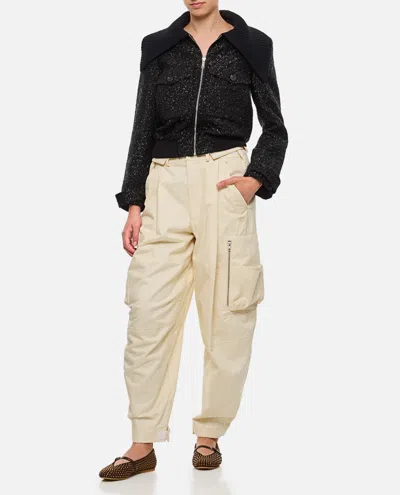 SELF-PORTRAIT TINSEL BOUCLE BOMBER JACKET