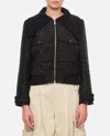 Self-portrait Black Tinsel Boucle Bomber Jacket-6 Nd Self Portrait Female In Black