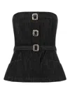 Self-portrait Bandeau Top In Black