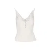 Self-portrait Self Portrait Women Lace Trim Knit Top In White