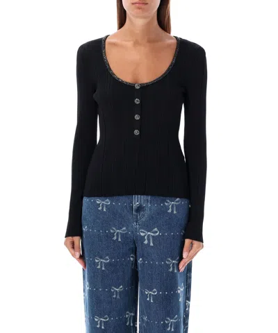 Self-portrait Top In Black