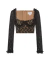 Self-portrait Christopher Kane Residency Lace Top In Black
