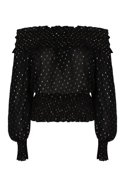 SELF-PORTRAIT SELF-PORTRAIT TOP OFF-SHOULDER IN CHIFFON