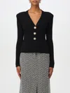 Self-portrait Pointelle Top In Schwarz