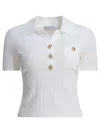 Self-portrait White Elastane Top In White