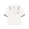 Self-portrait Women Polo With Sp Application In White