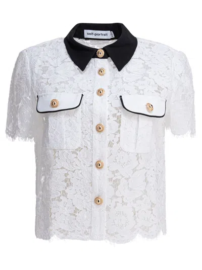 SELF-PORTRAIT TOPS WHITE