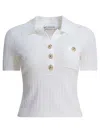 Self-portrait White Elastane Top In White