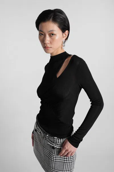 Self-portrait Topwear In Black