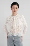 Self-portrait Caped Lace Cardigan In White