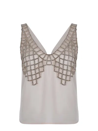 SELF-PORTRAIT SELF-PORTRAIT TOP  "RHINESTONES"