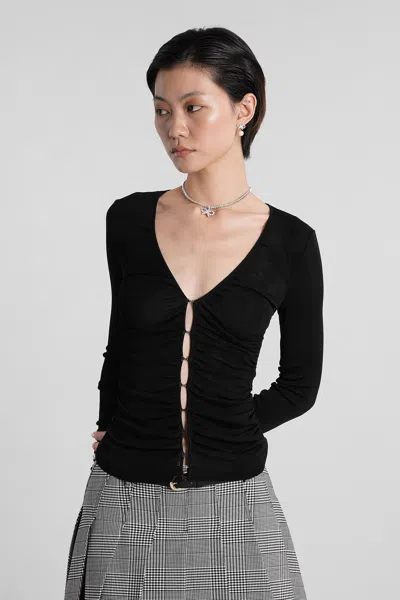 SELF-PORTRAIT TOPWEAR IN BLACK VISCOSE