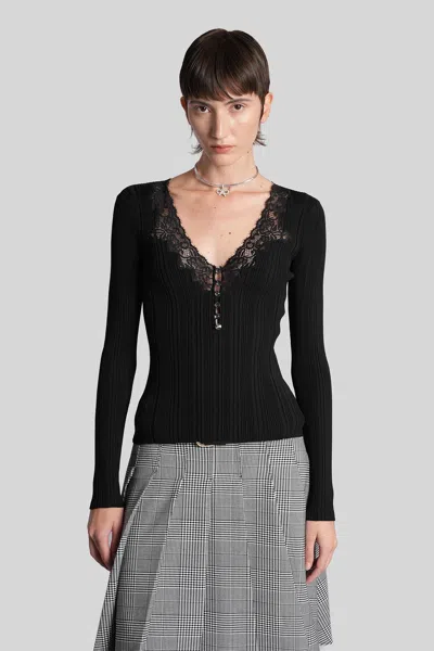 Self-portrait Topwear In Black Viscose