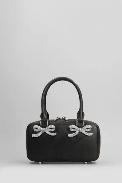 SELF-PORTRAIT HAND BAG IN BLACK LEATHER
