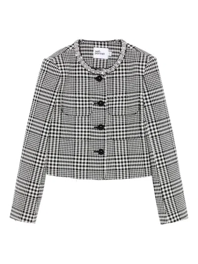 Self-portrait Trim Jacket In Black