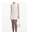 Self-portrait Bouclé Trim Mini Dress In White