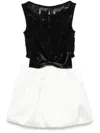 Self-portrait Self Portrait 'black And White Tulle Mini' Dress In Black