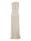 Self-portrait Womens Gold Sleeveless Buttoned Lurex Knit Maxi Dress In Metallic