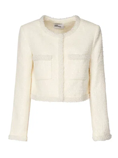 SELF-PORTRAIT SELF PORTRAIT TWEED JACKET WITH SHIMMERING APPLIQUÉS